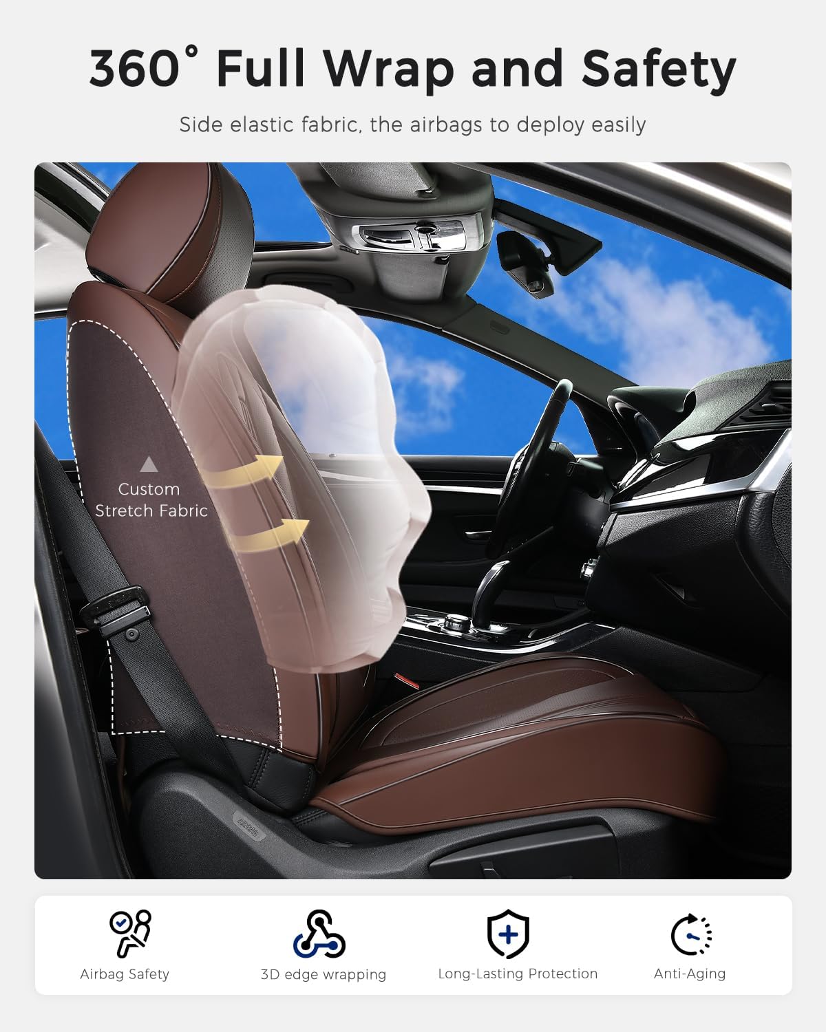 Detalle 2 de Huidasource Car Seat Covers, Nappa Leather