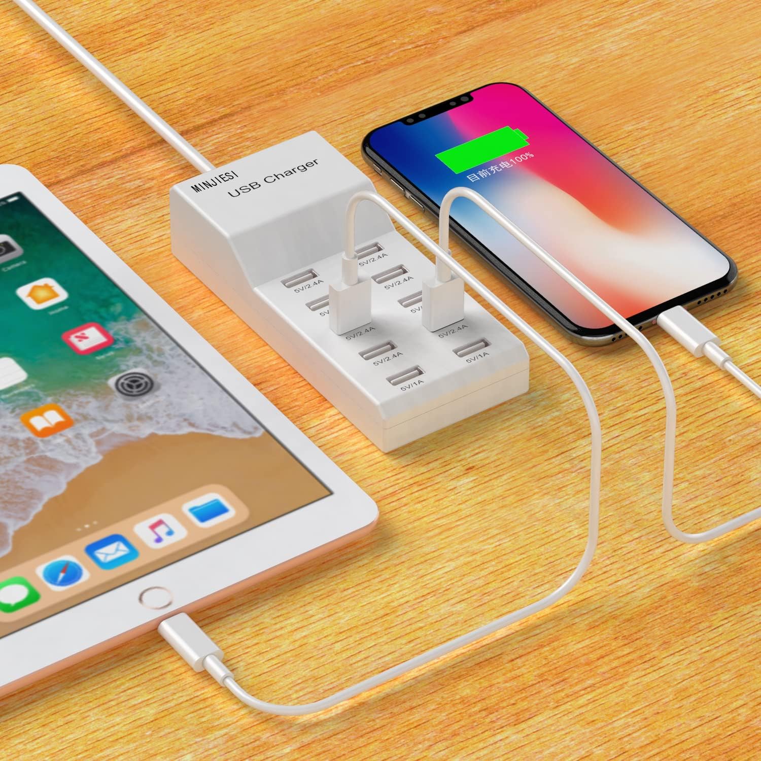 Thumbnail 6 de MINJIESI 10-Port USB Charger Hub 50W