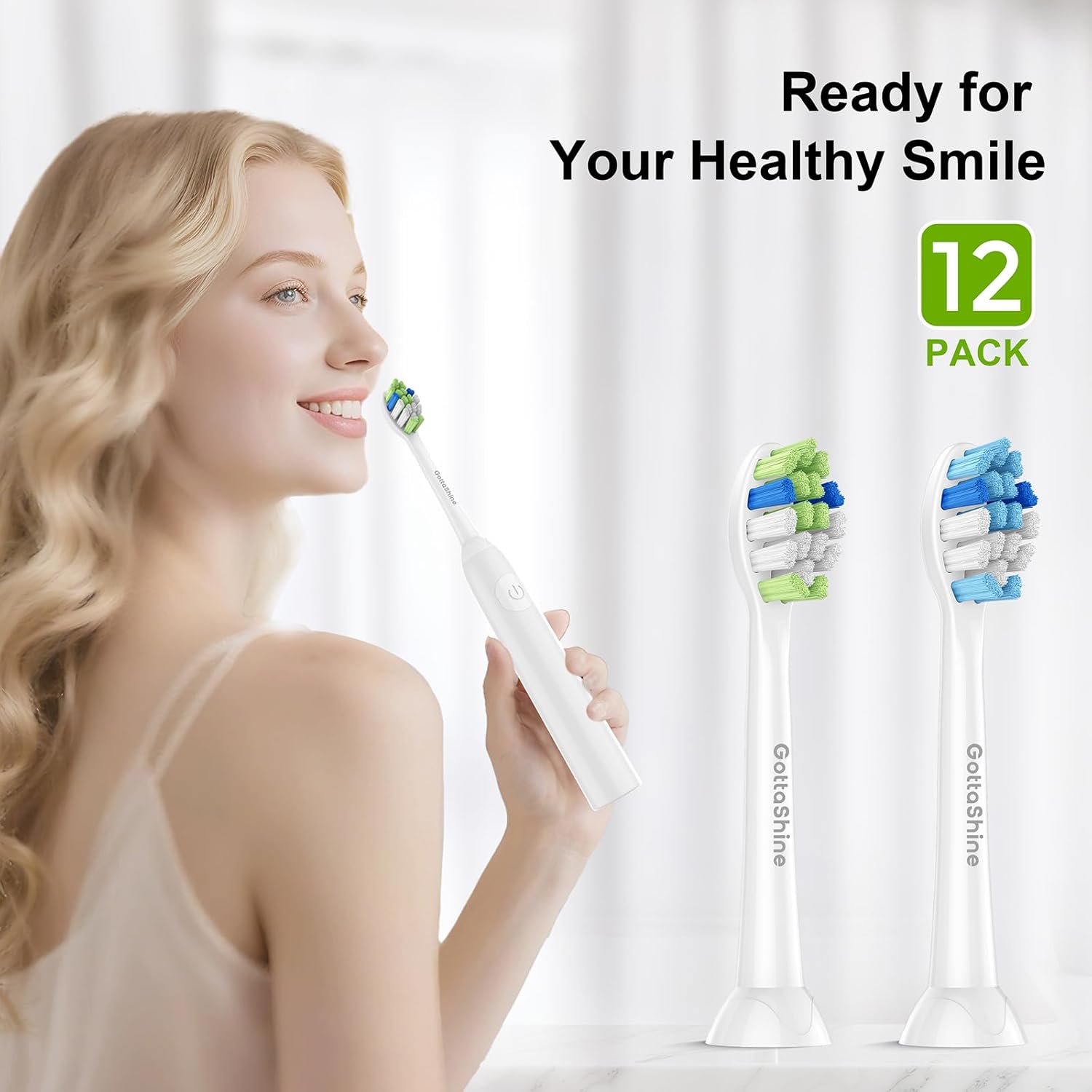 Thumbnail 6 de GottaShine Replacement Toothbrush Heads 12 Pack 🪥