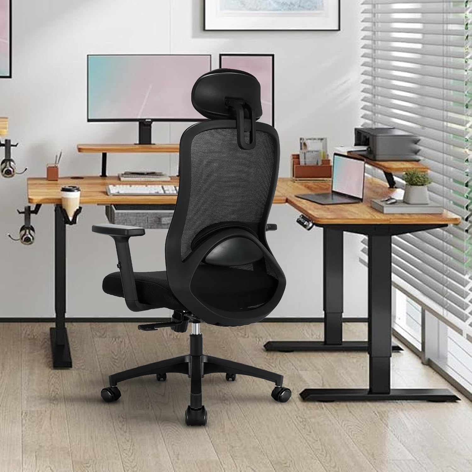 Thumbnail 1 de Milacyee Silla de Oficina Ergonomática con Reposacabezas