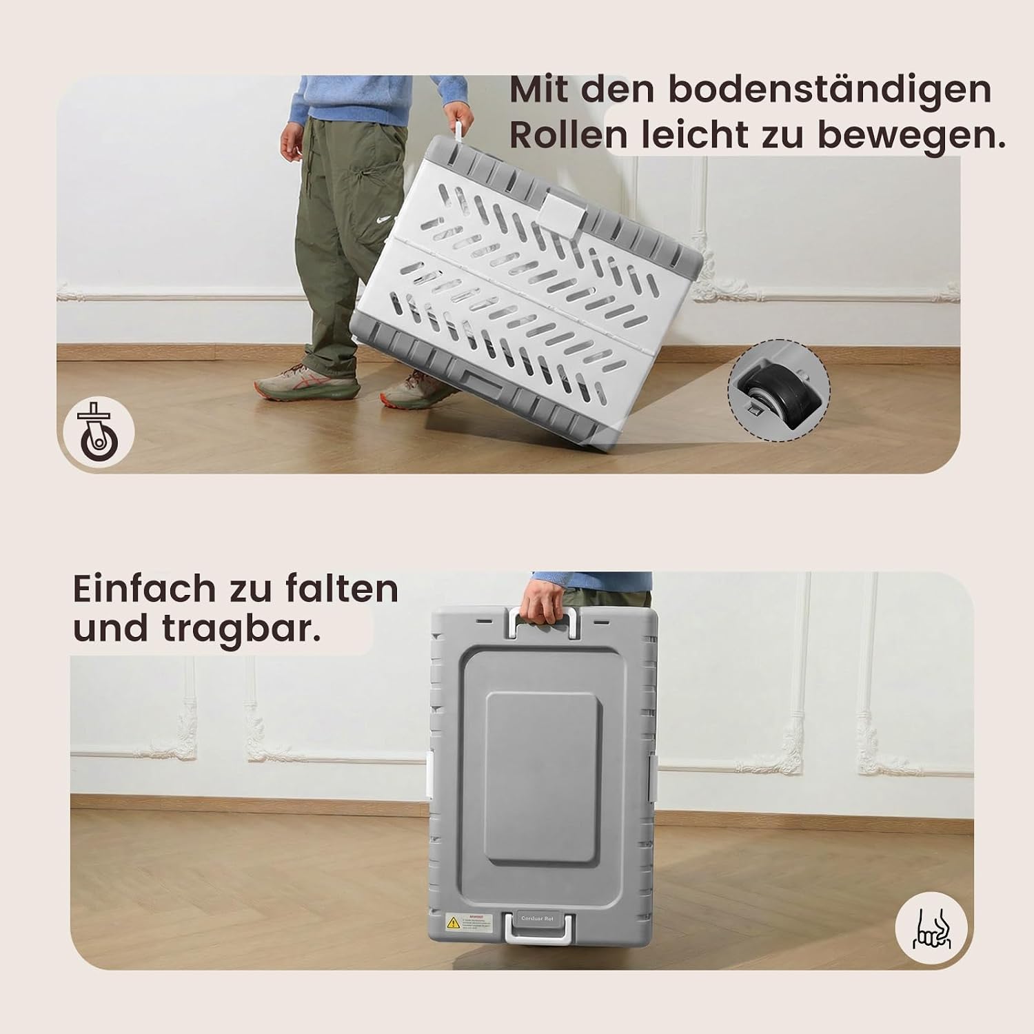 Detalle de Gardner Pet Faltbare Hundetransportbox Acryl 92x58x66 cm – Weiß, sicher, flexibel