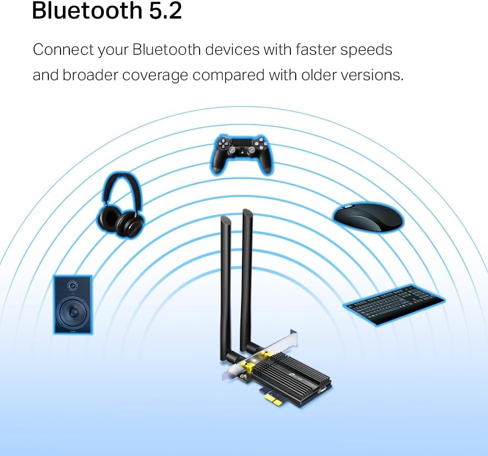 Detalle 2 de TP-Link Archer TX50E Wi-Fi 6 PCI Expressアダプター Bluetooth 5.2・WPA3対応