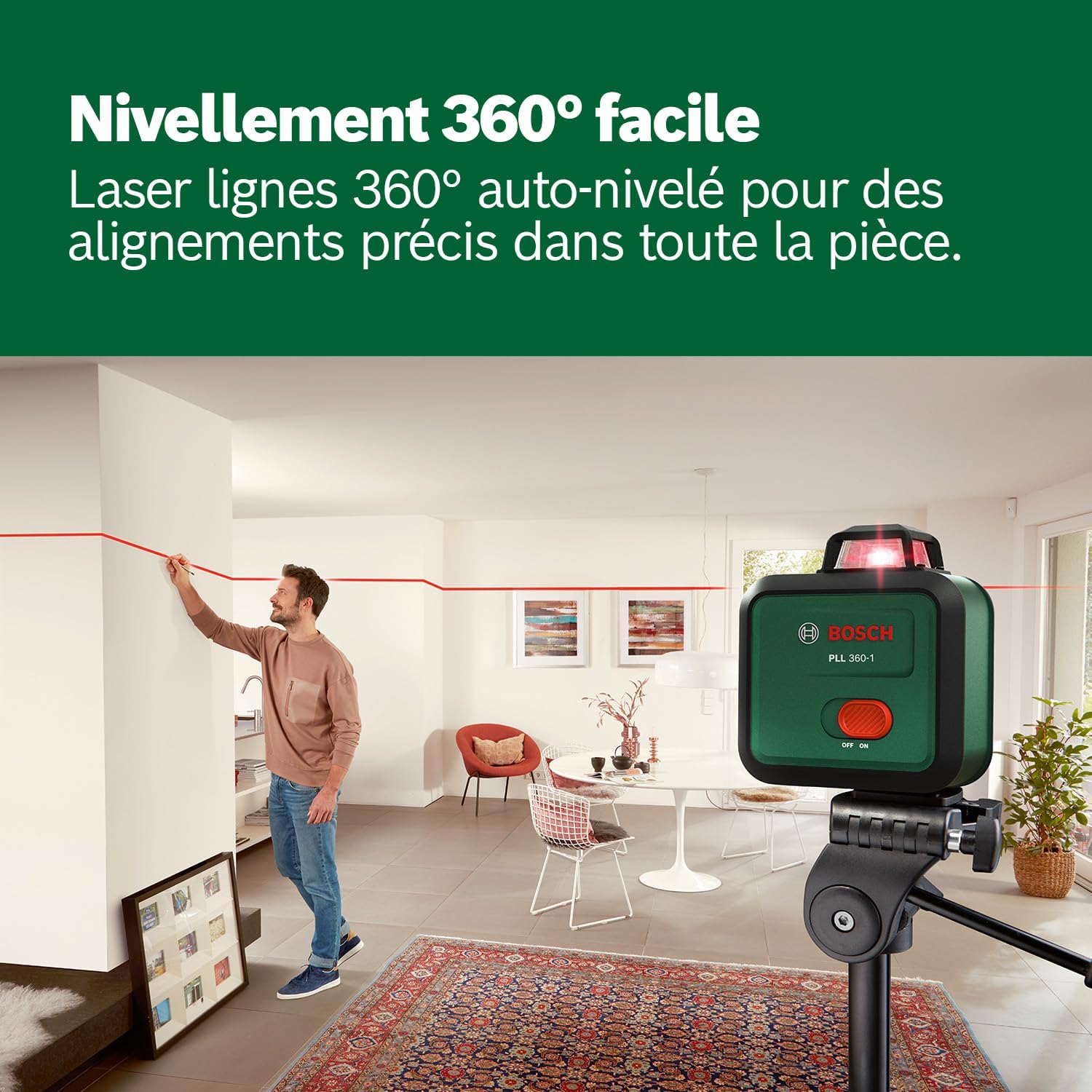 Detalle de Bosch PLL 360-1: Laser de nivellement plan 360° avec auto-nivellement