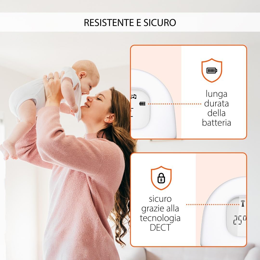 Thumbnail 4 de Gigaset BABY 100 Audio Baby DECT bidirezionale con luce notturna, timer pappa e portata fino a 300 m