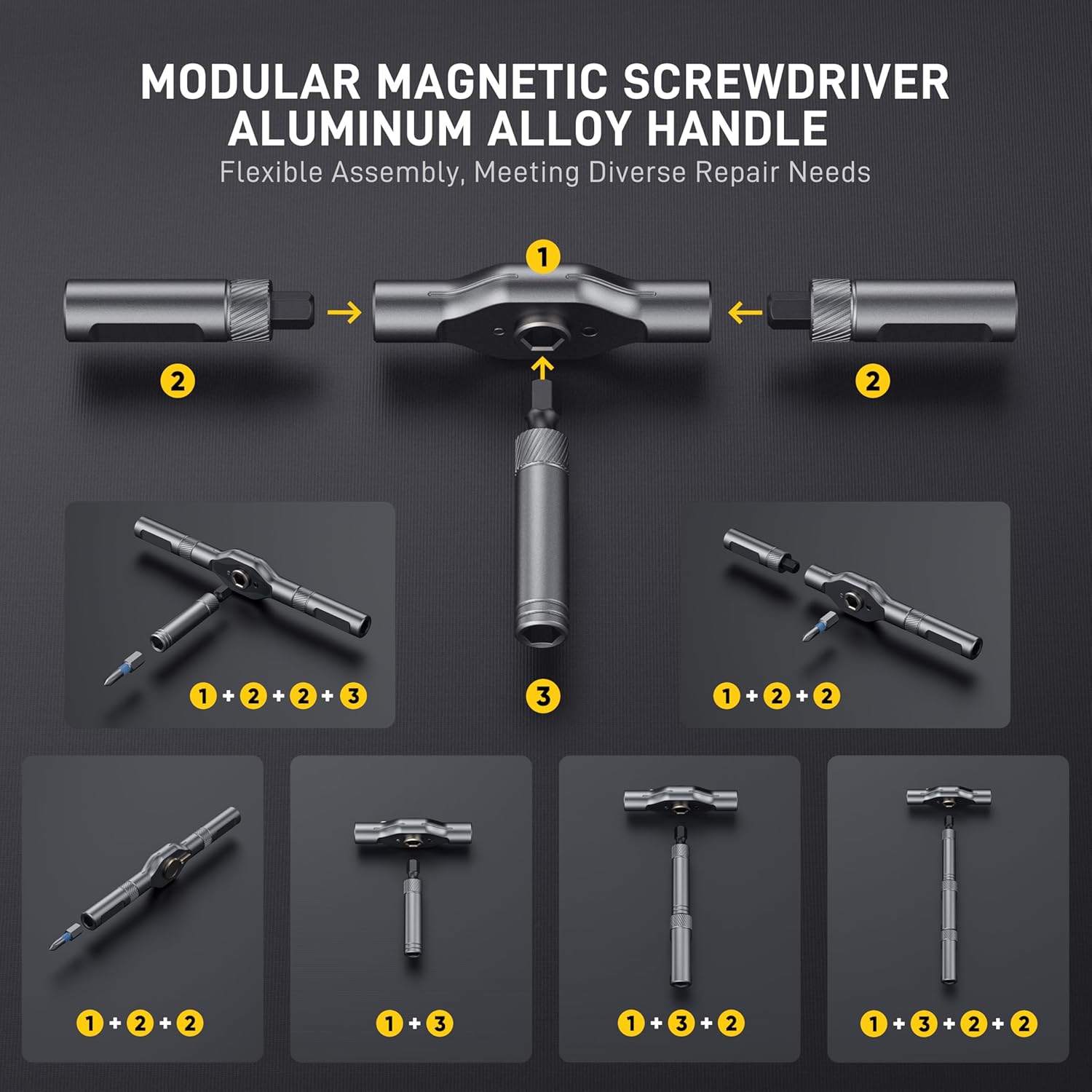 Thumbnail 2 de 42 in 1 Magnetic Screwdriver Set with T-Handle Ratchet and Case