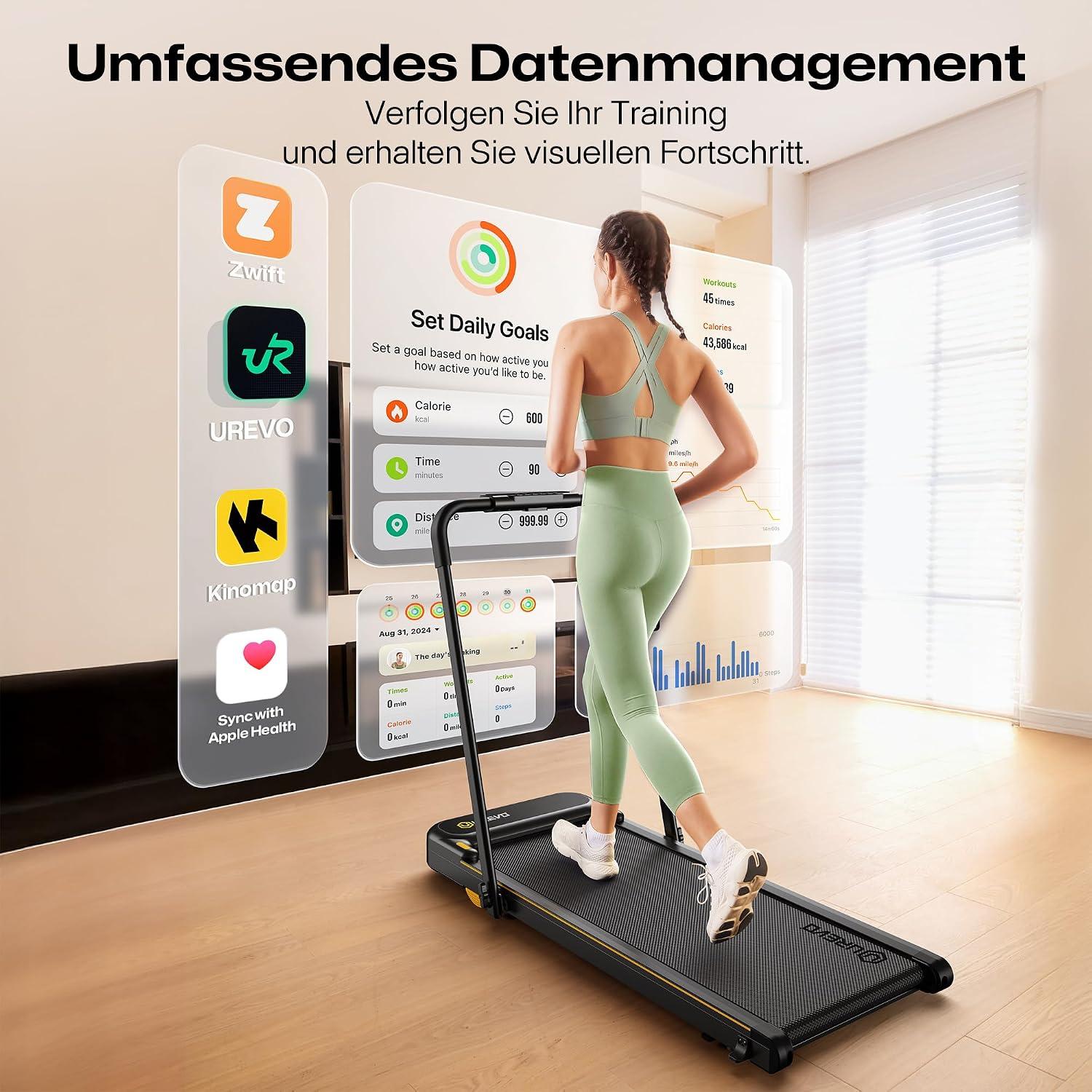 Detalle 2 de UREVO 2 in 1 Laufband