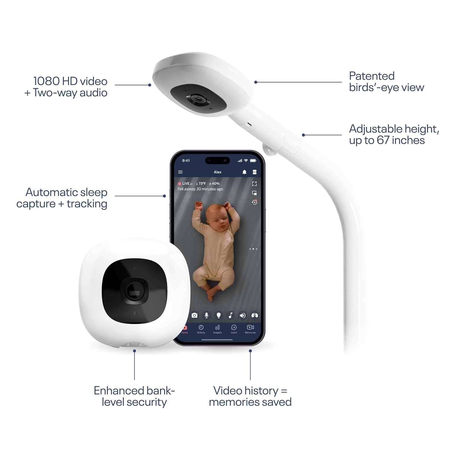 Thumbnail 2 de Nanit Essentials Smart Baby Monitor 1080p