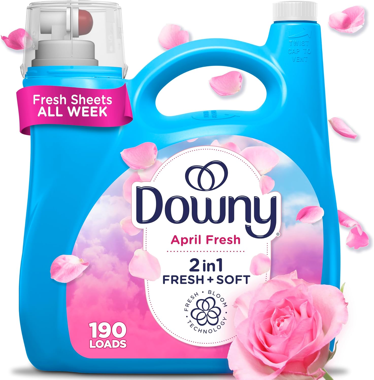 Detalle de Downy 30772119860 Liquid Fabric Softener, April Fresh, 4.16 L, 190 Loads
