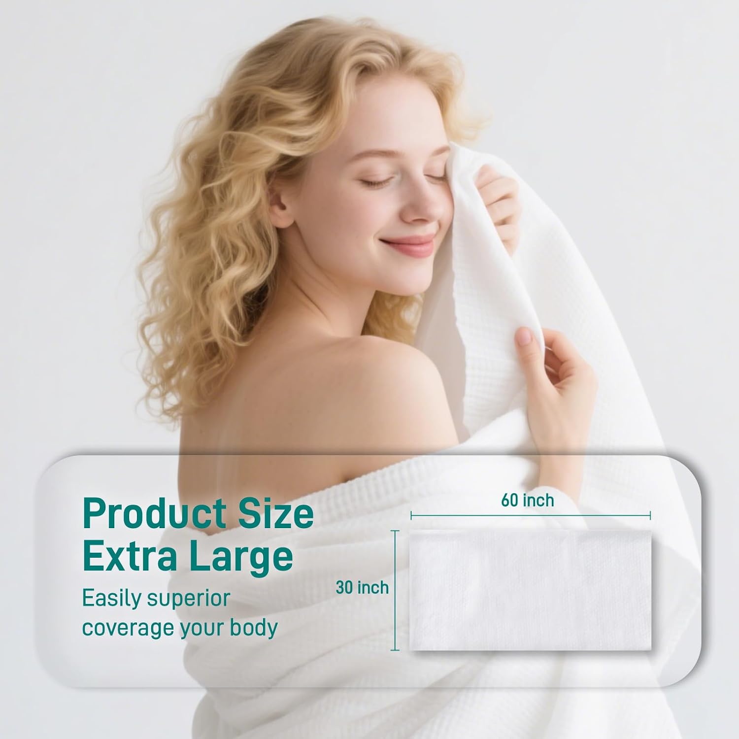 Detalle 2 de Ditoi Disposable Bath Towels, 30" x 60", 10-Count Travel Pack
