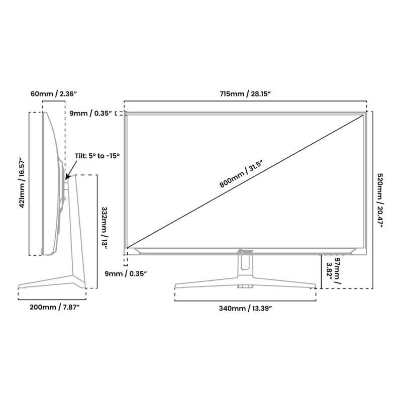 Detalle de Monitor Arozzi Nova 32" QHD 180Hz IPS con Altavoces Integrados Rosa