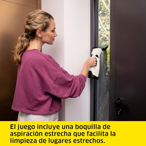 Detalle de KÄRCHER WV 2 Plus N: Limpiadora de cristales a batería con dos boquillas y detergente (35 min de autonomía)