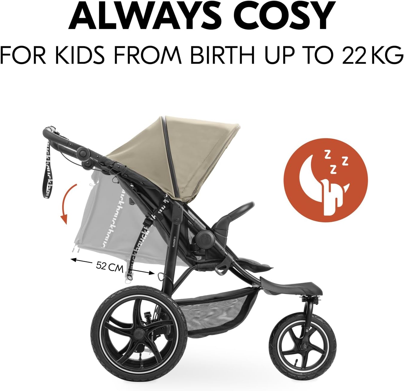 Thumbnail 3 de hauck Runner 3: Olive Heavy Duty All-Terrain Stroller