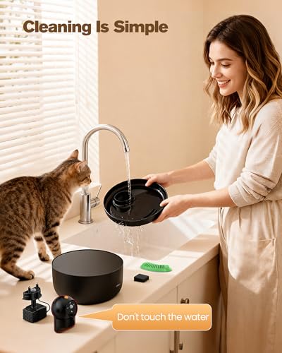Thumbnail 7 de GOOIFUN Fontaine à Eau pour Chat sans Fil 2,6 L – Distributeur silencieux et rechargeable