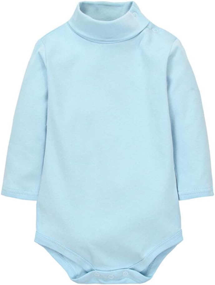 Detalle 2 de CuteOn Baby Solid Colour Turtleneck Cotton Bodysuit Jumpsuit