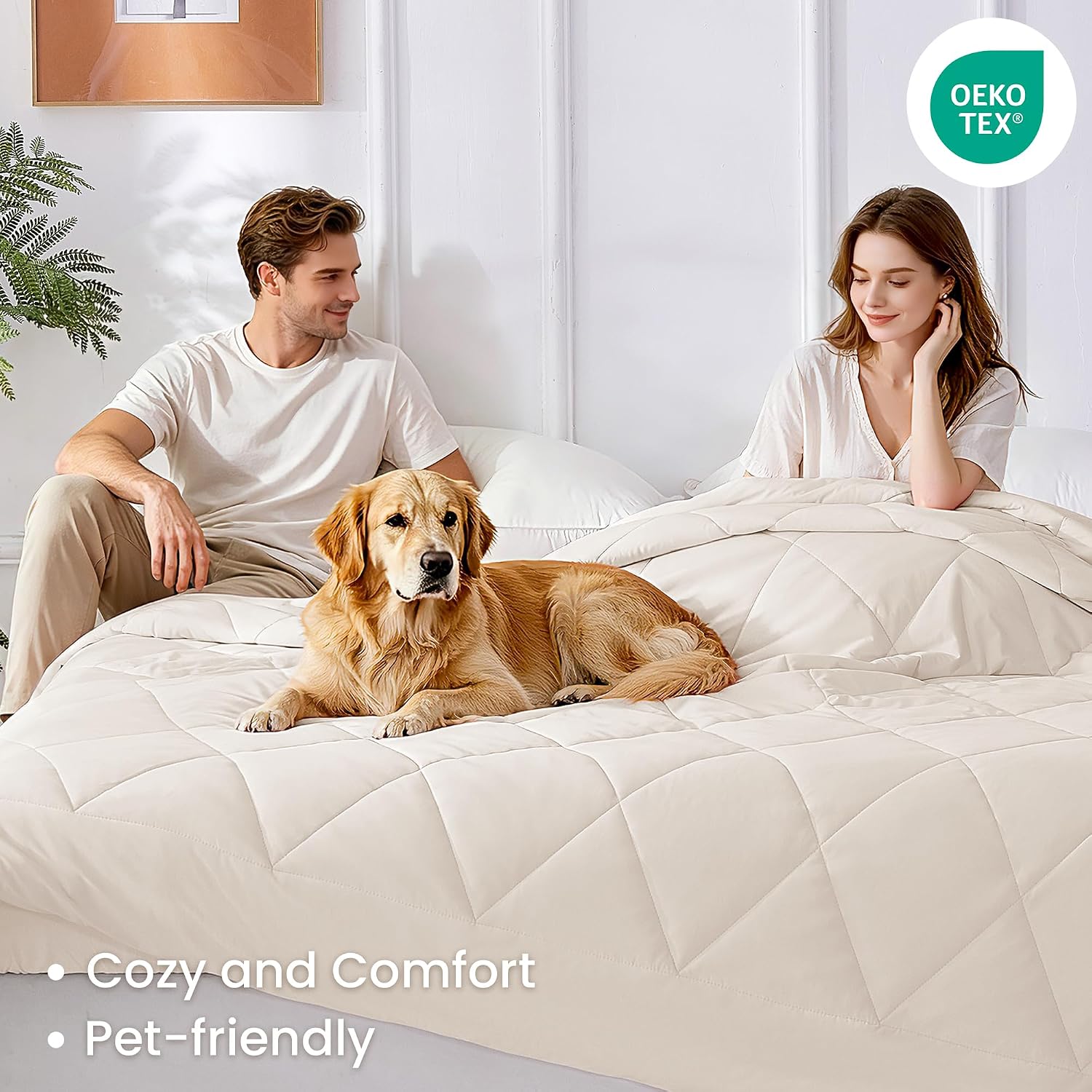 Thumbnail 5 de lasoftan SCLCOMT-BG-T Cooling Comforter, Twin/Twin XL, Beige, Lightweight