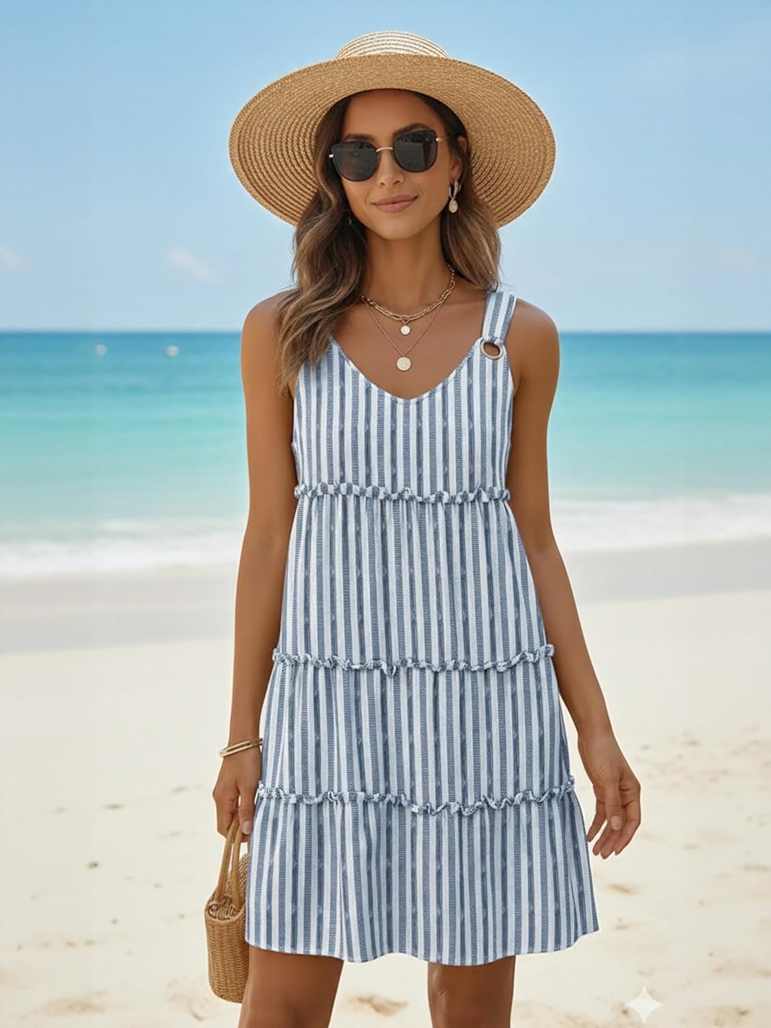 Thumbnail 3 de Disamer Summer Dresses for Women 2026 Sundress – Breathable, Knee-Length Sleeveless Beach Cover-Up