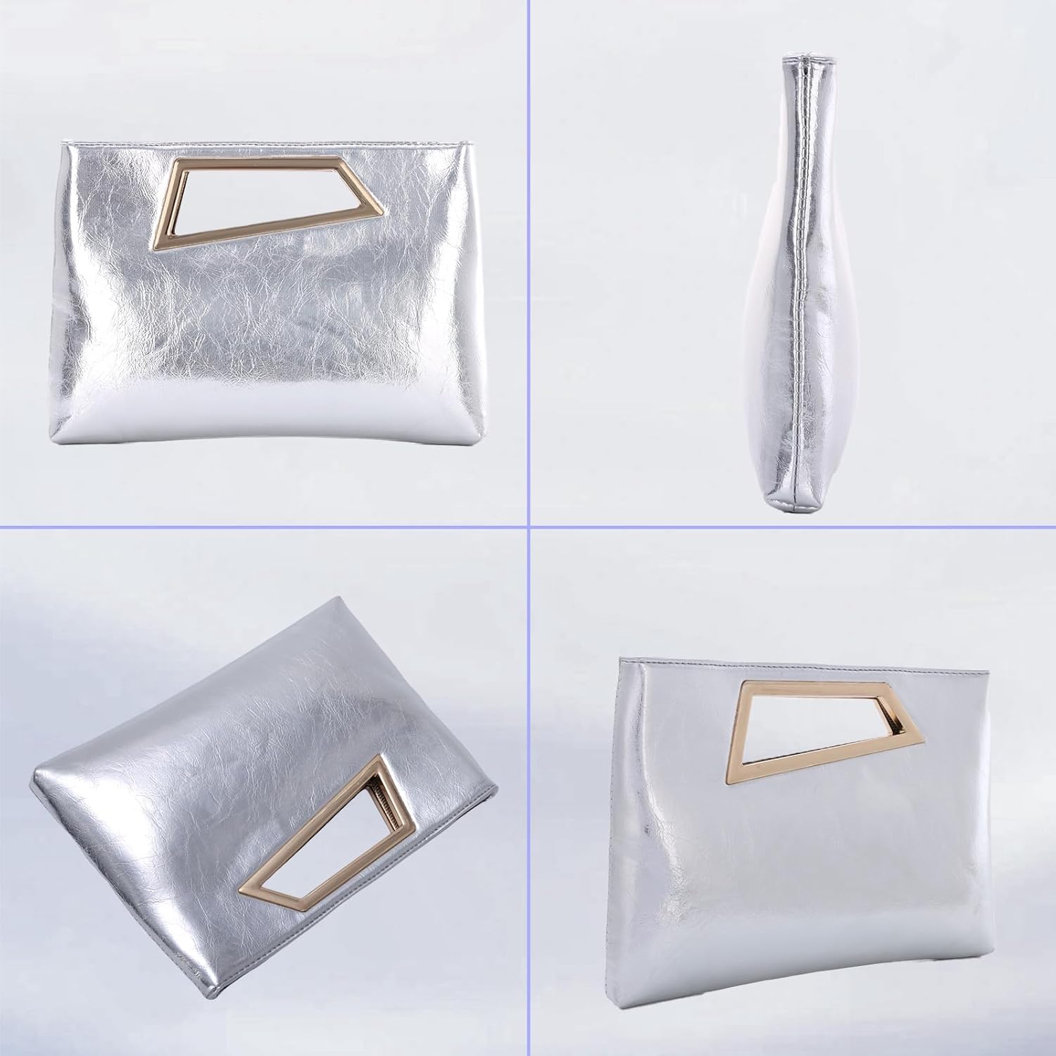 Thumbnail 5 de EVEOUT Damen-Clutch aus Kunstleder mit abnehmbarer Schulterkette (Abendtasche für Hochzeit, Party, Dinner)