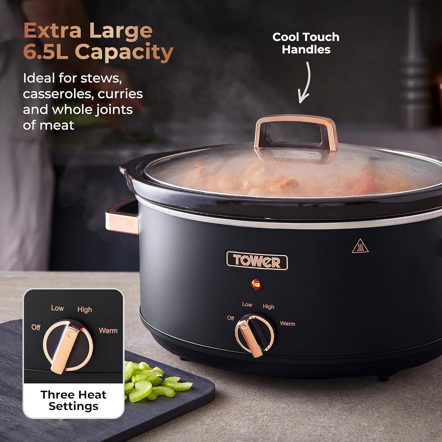Thumbnail 2 de Tower Cavaletto Slow Cooker 6.5 Litre