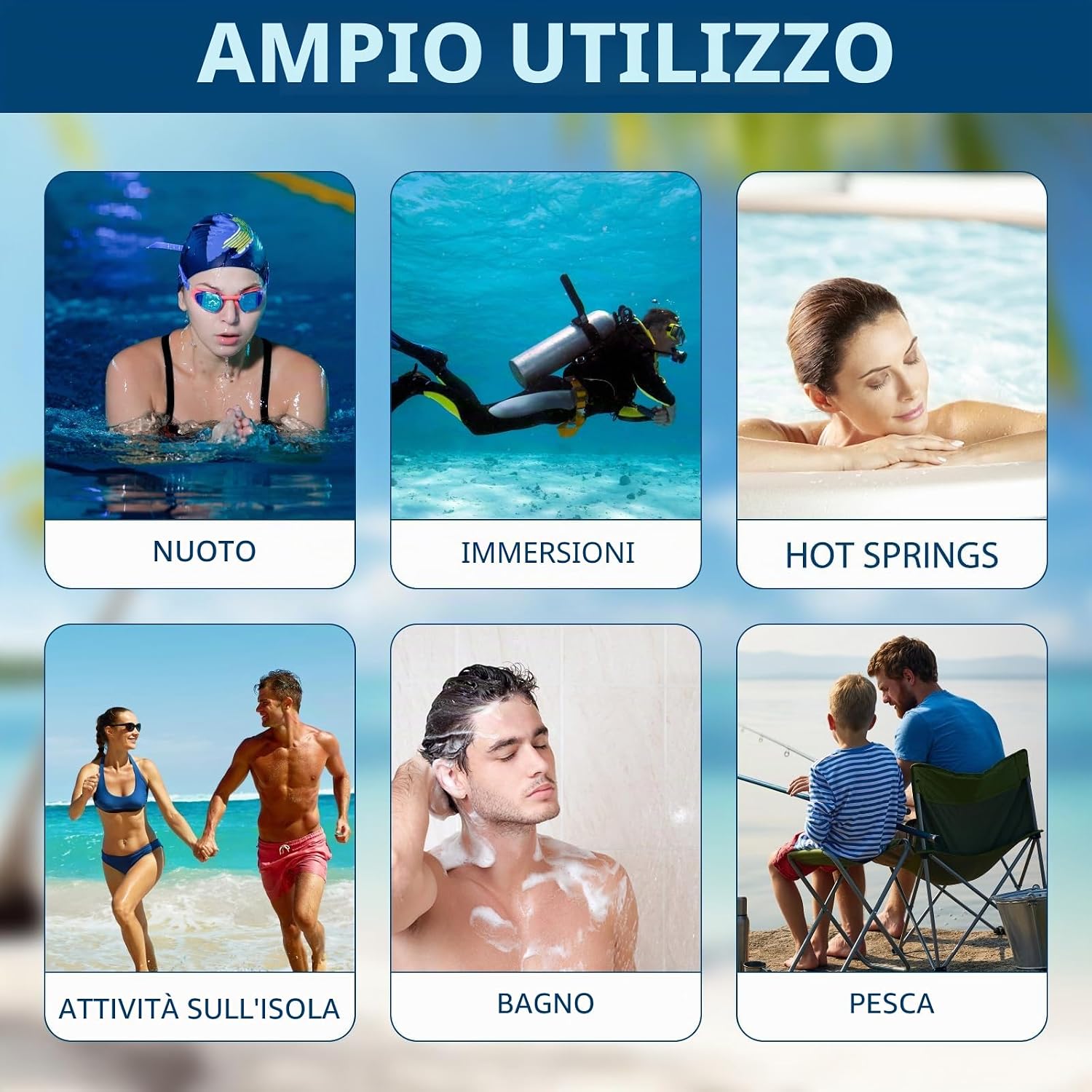 Thumbnail 6 de KUOGAS Poncho da bagno per uomo 117x88 cm in microfibra Blu Scuro