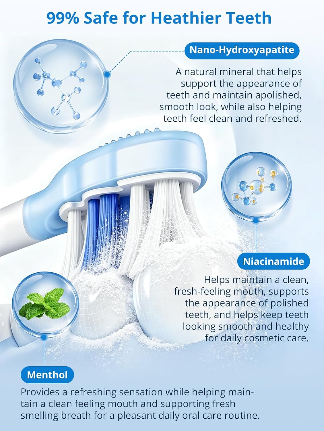 Detalle de Updated Design Teeth Whitening Powder with Hydroxyapatite, 50g