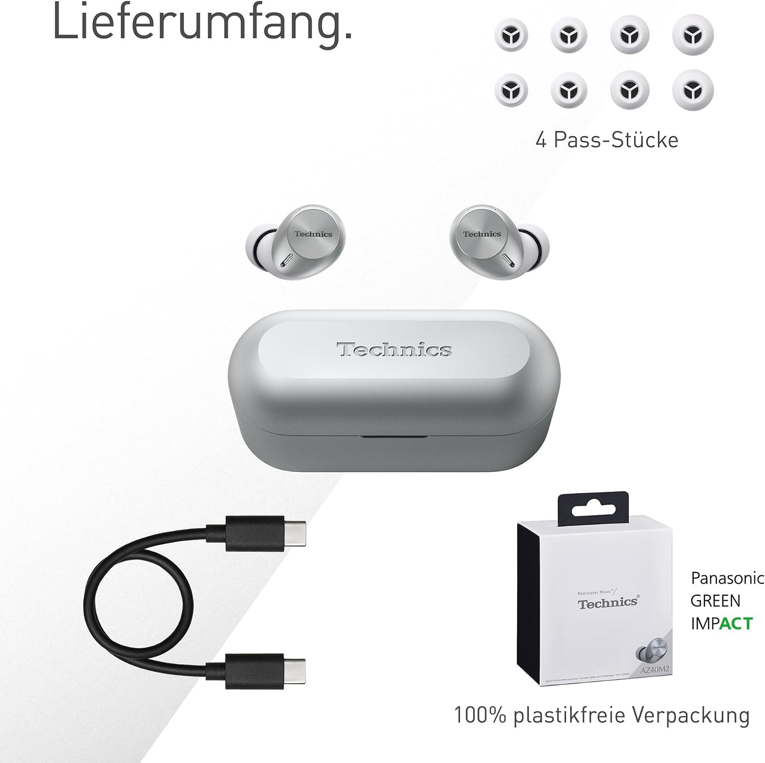 Thumbnail 5 de Technics EAH‑AZ40M2ES In-Ear Kopfhörer mit ANC