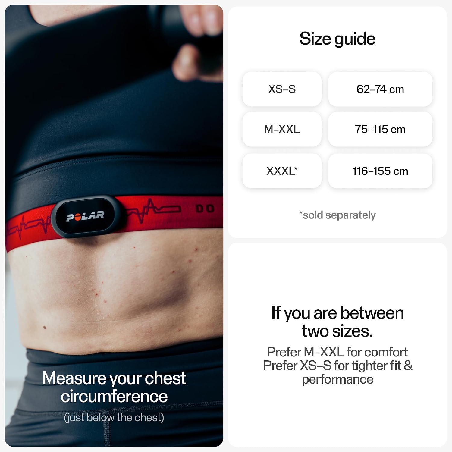 Detalle de Polar H10 M‑XXL Heart Rate Sensor (Bluetooth & ANT+) with Pro Chest Strap
