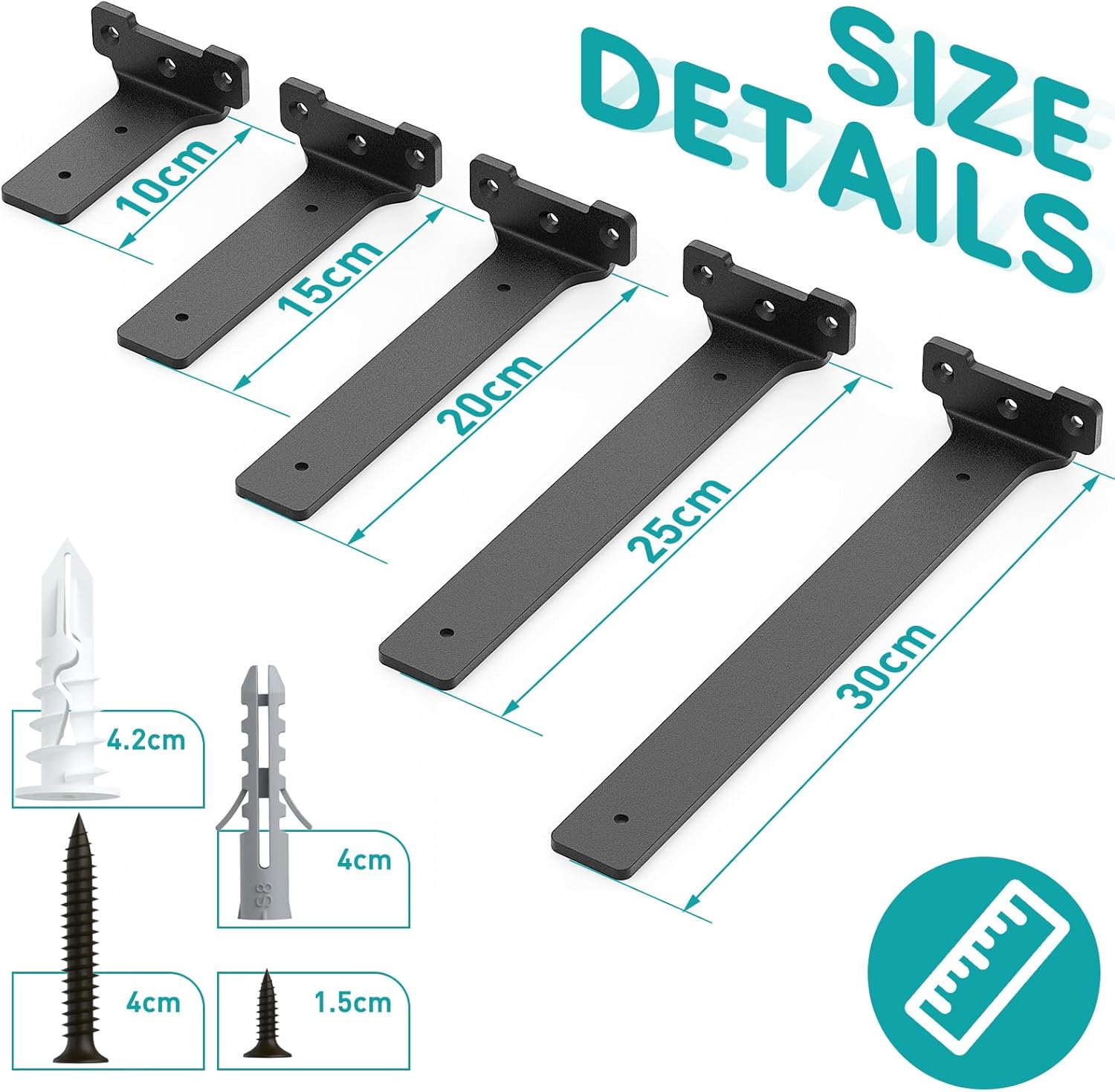 Thumbnail 6 de Yeabett Shelf Brackets 20cm, 70kg load capacity ðŸ›