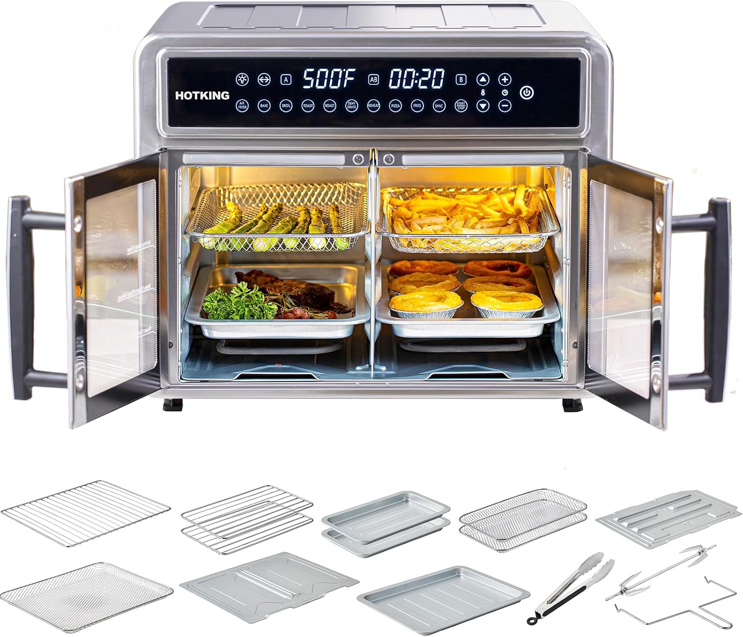 Detalle de HotKing Air Fryer Toaster Oven 28 QT