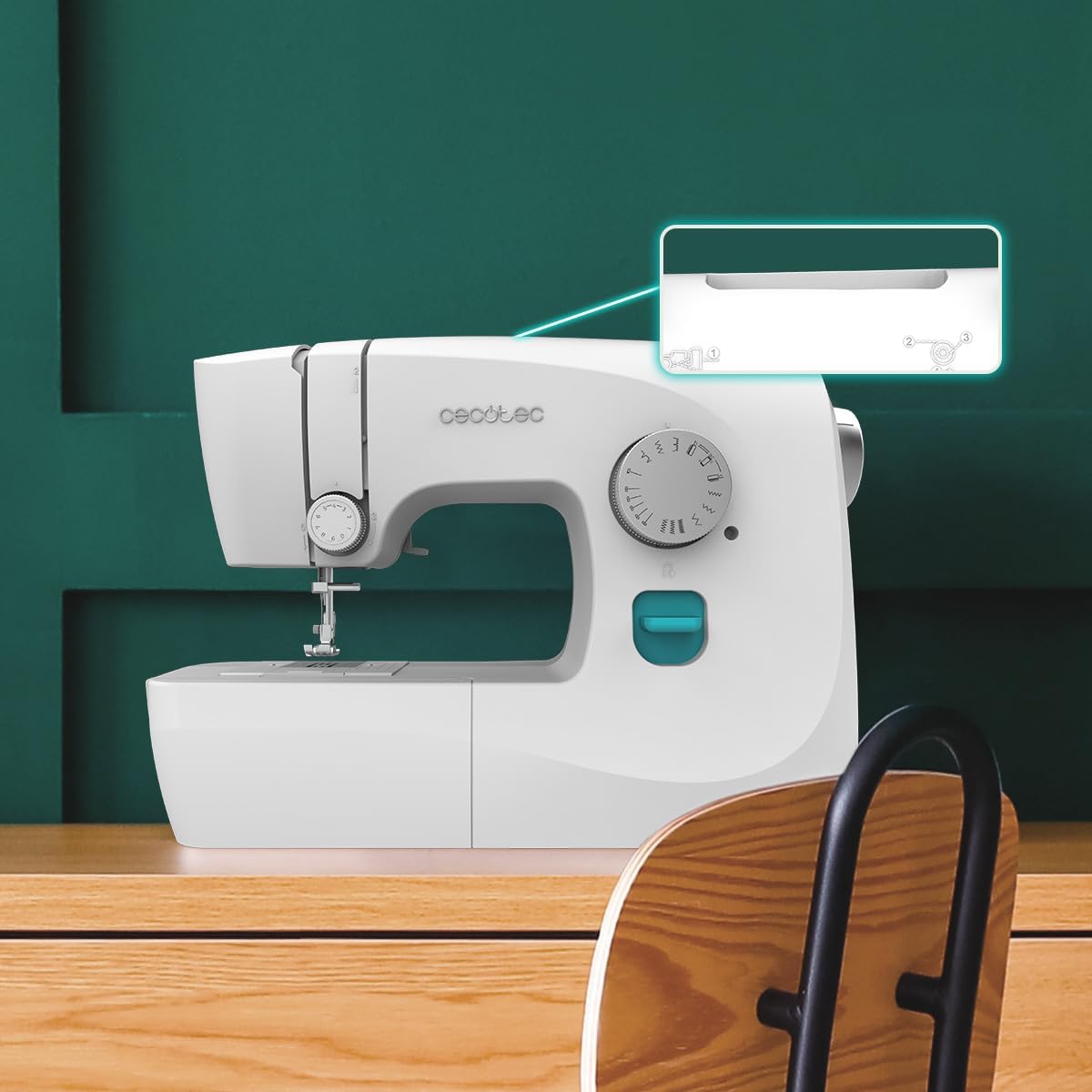 Thumbnail 10 de Cecotec BelleCouture 1500 Essential 💡 Máquina de Coser Portátil