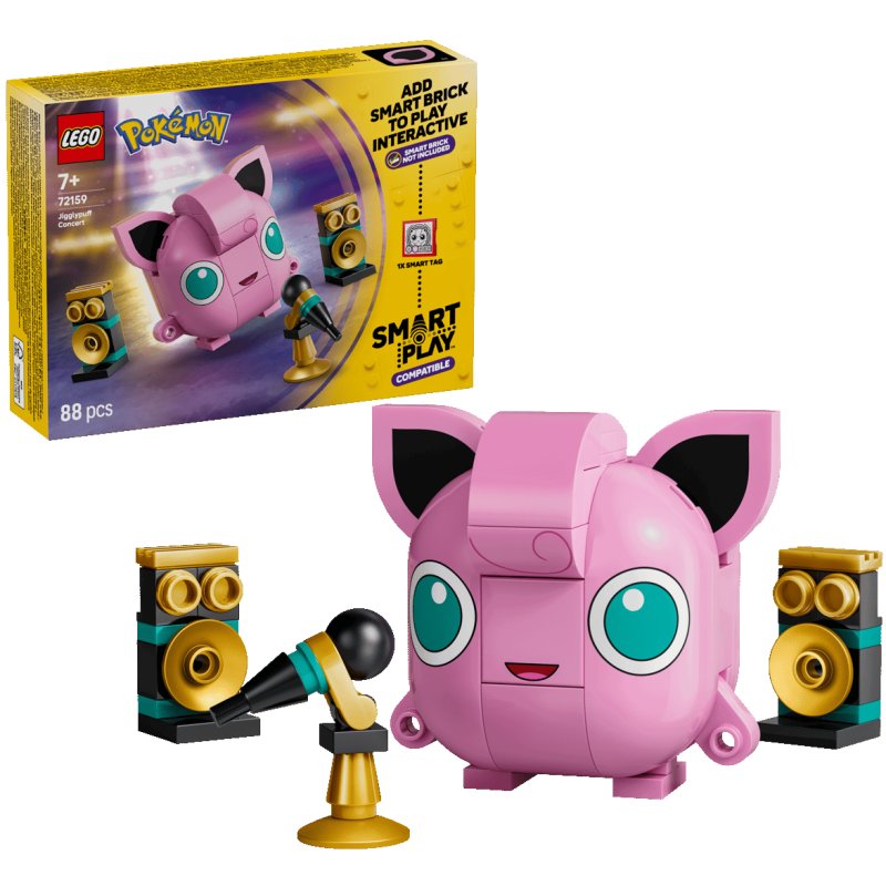Detalle de LEGO Pokémon SMART Play: En el Escenario con Jigglypuff (72159) – 88 piezas