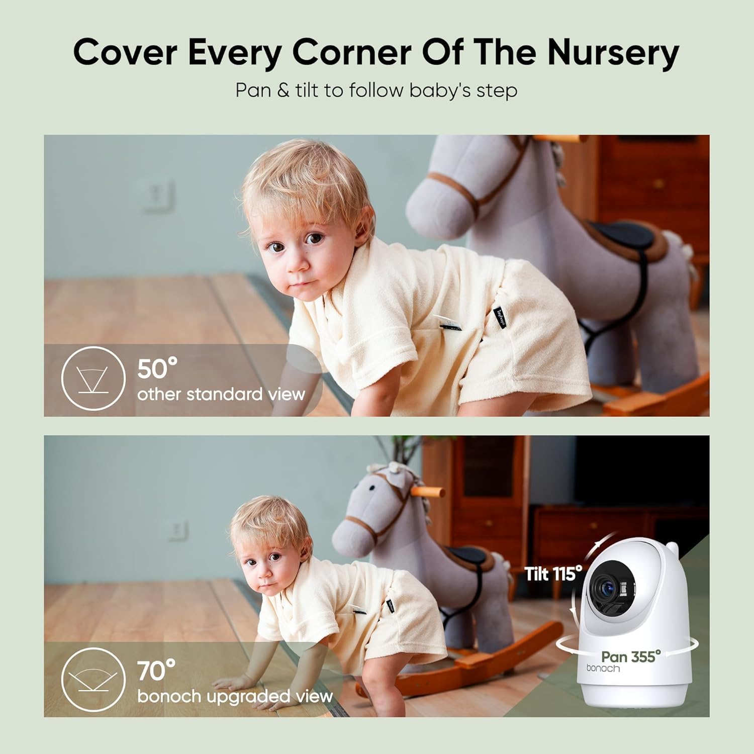 Thumbnail 6 de bonoch Baby Monitor 7" 720P with 2 cameras