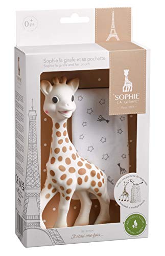 Detalle de Sophie la girafe Verdes con bolsa de almacenamiento