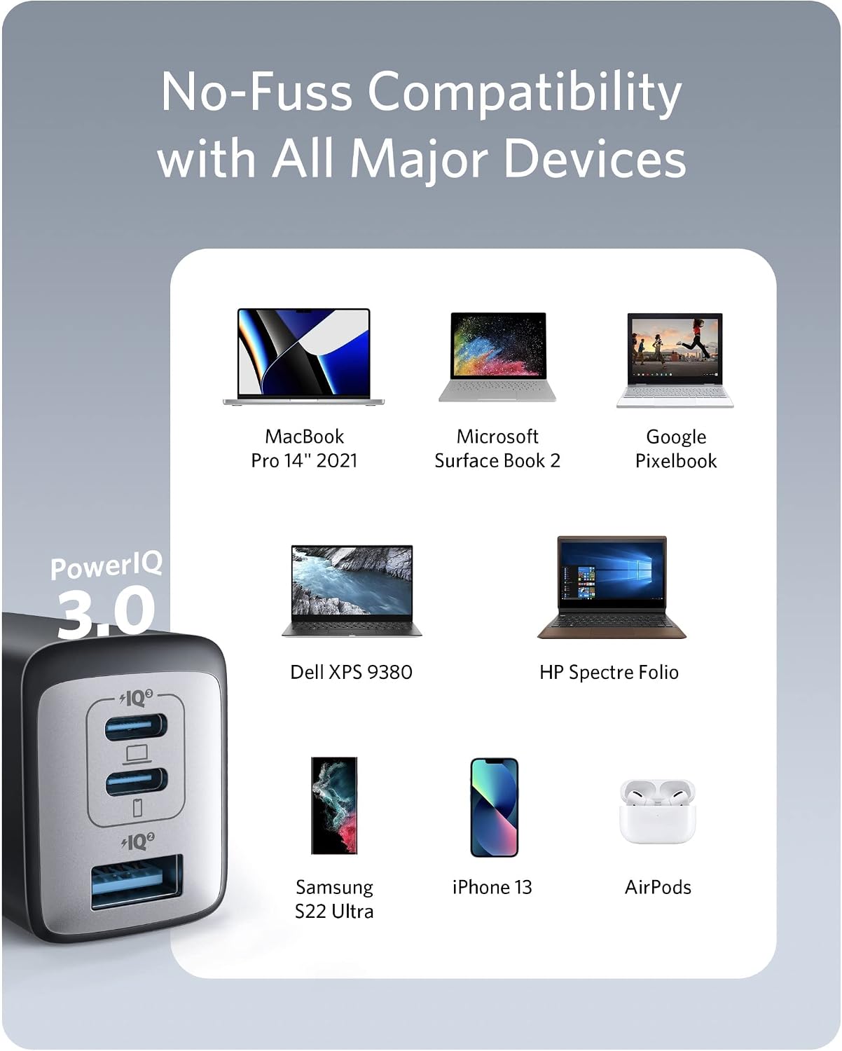 Thumbnail 5 de Anker USB C Charger (Nano II 65W) — 3-Port PPS Fast Charger Plug