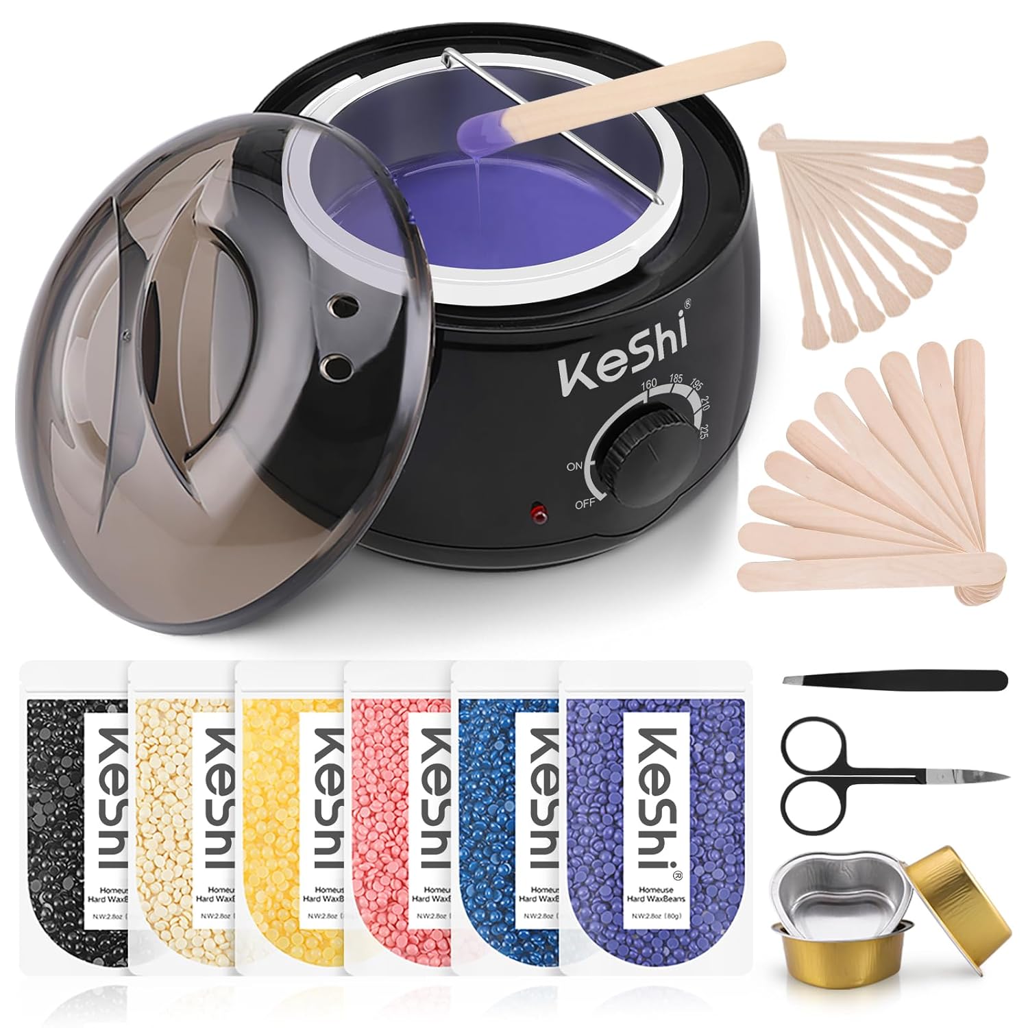 KeShi Waxing Kit Painless Hair Removal Wax Warmer 🎀