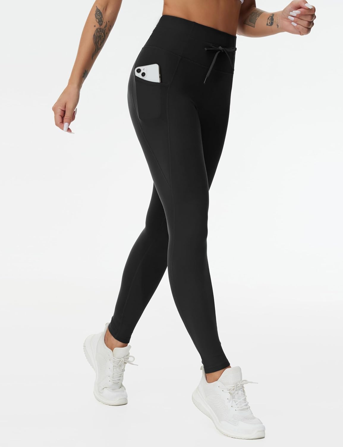 Thumbnail 6 de THE GYM PEOPLE sportlegging met hoge taille, verstelbaar koord en 2 zakken