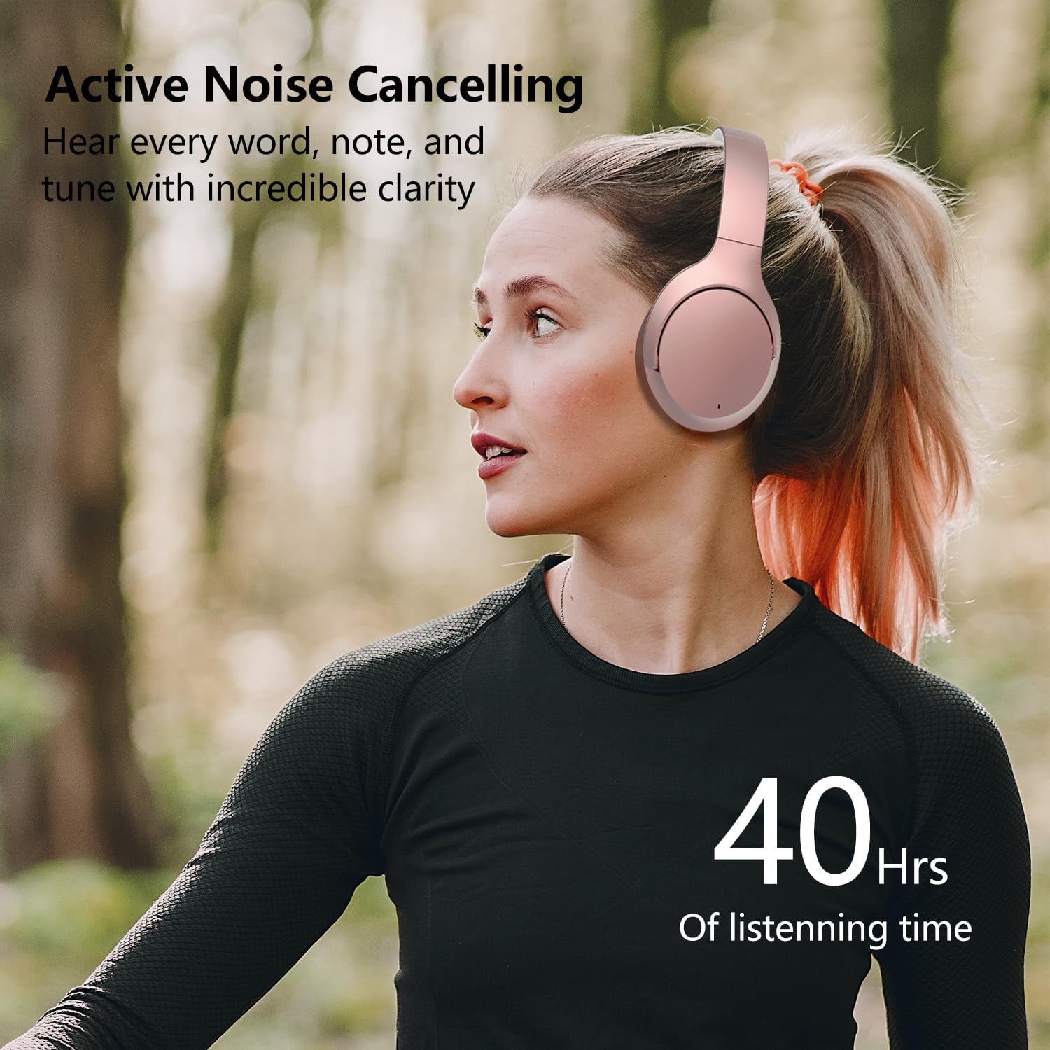 Detalle 2 de Wireless Headphones Over Ear 40H playtime