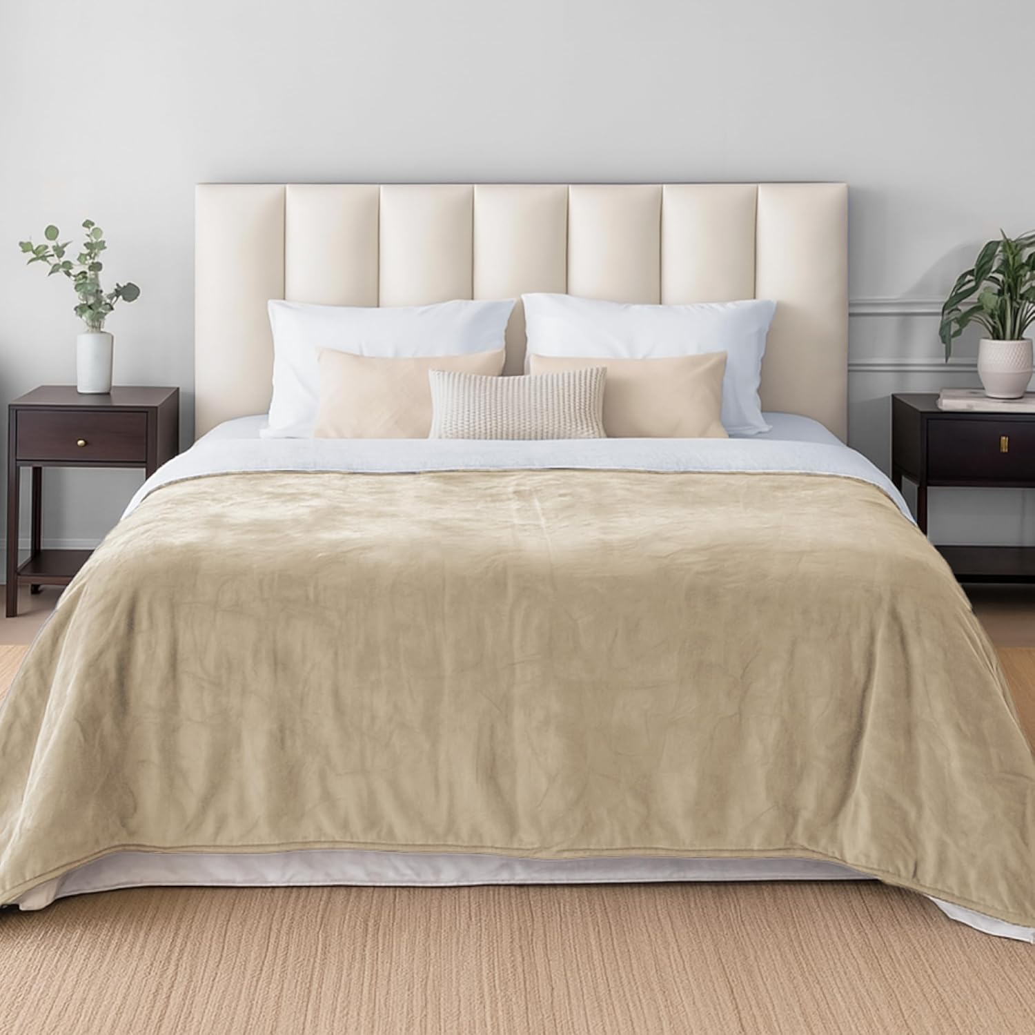 Thumbnail 2 de Dreamzie coperta impermeabile per cani 218x228 cm, copridivano reversibile lavabile in pile sherpa (beige)