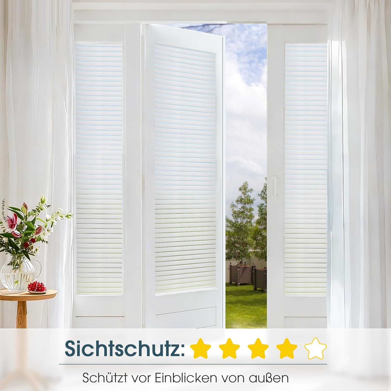 Thumbnail 6 de Lifetree Fensterfolie Streifen Blickdicht 44,5x200 cm