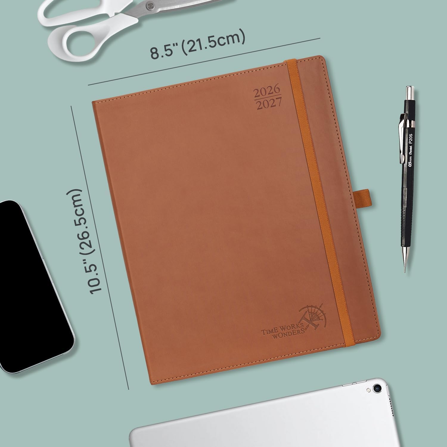 Detalle de PRONOUNCEDly organised: POPRUN Month to View Academic Diary 2026–2027 (Large) in Pink