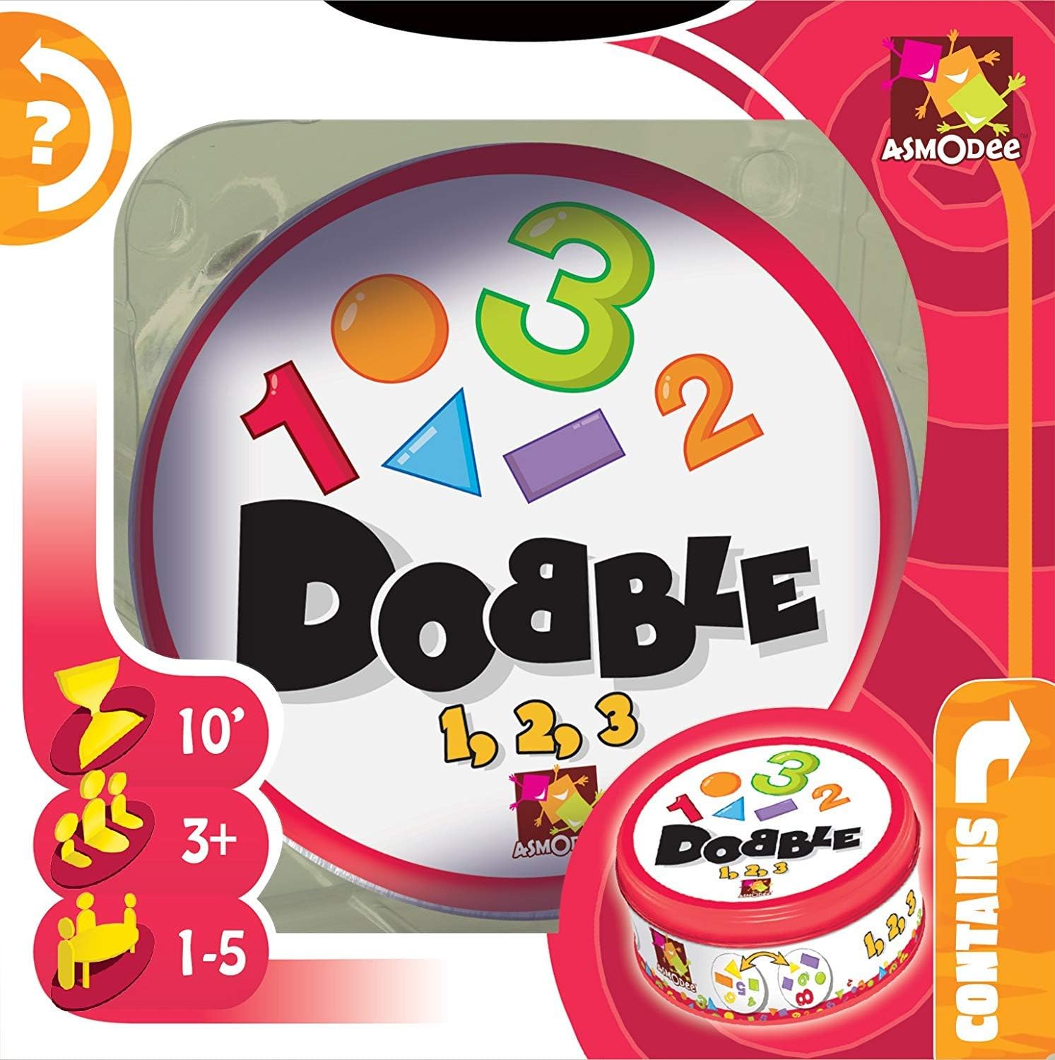 Detalle 2 de Asmodee Dobble 1 2 3 Card Game