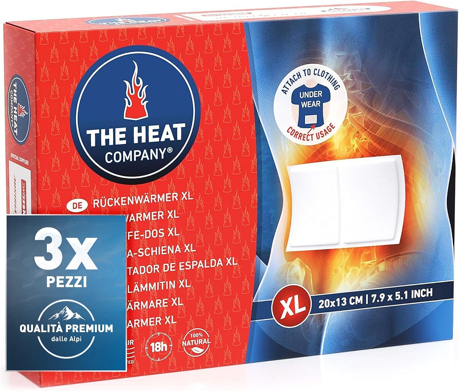 Detalle de THE HEAT COMPANY Scalda-Schiena XL 20x13 cm