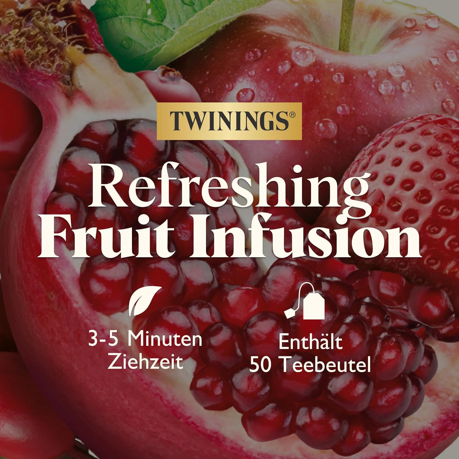 Thumbnail 1 de Twinings Refreshing Fruit Infusion Früchtetee im Beutel mit Moosbeere, Granatapfel & Erdbeere (50 Teebeutel, 100 g)