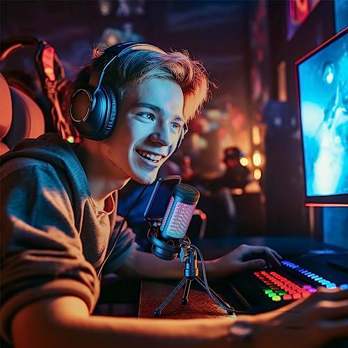 Detalle 2 de TONOR TC310, microphone à condensateur USB RGB avec câble de 200 cm