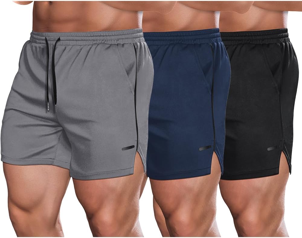 Detalle 2 de COOFANDY 2 Pack Gym Workout Shorts 5 Inch