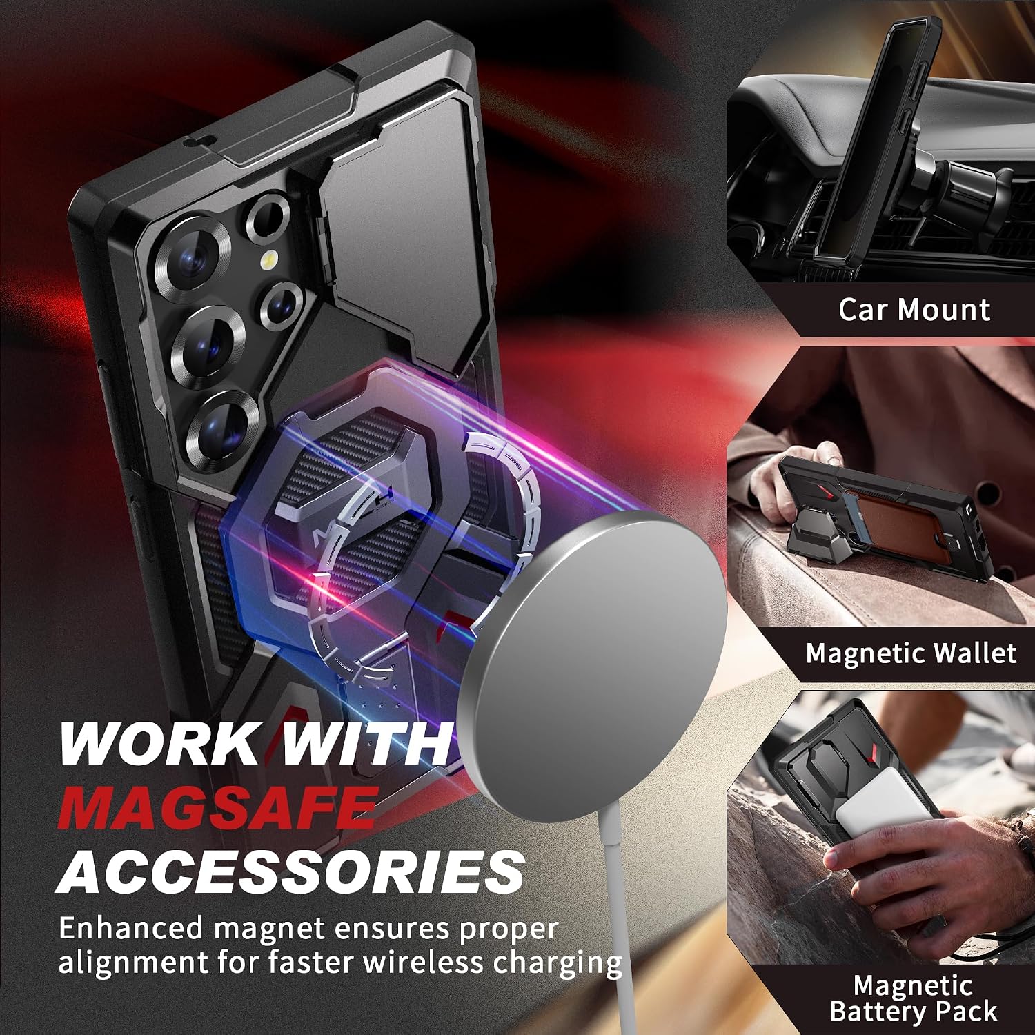 Detalle de TONGATE Magnetic Stand for Samsung Galaxy S25 Ultra 6.9"