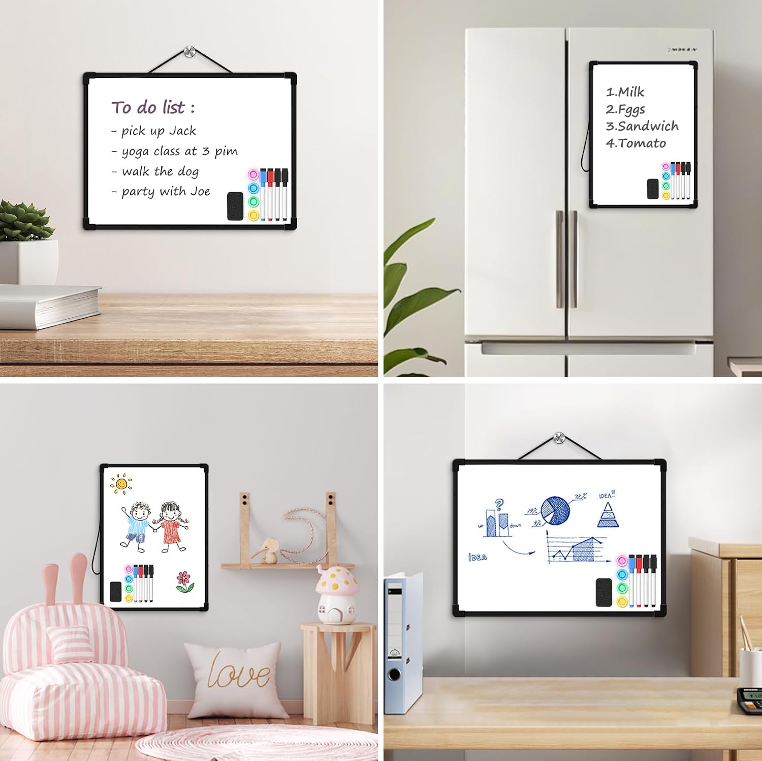 Detalle de Lumspax Double-Sided Dry Erase Board 16" x 12