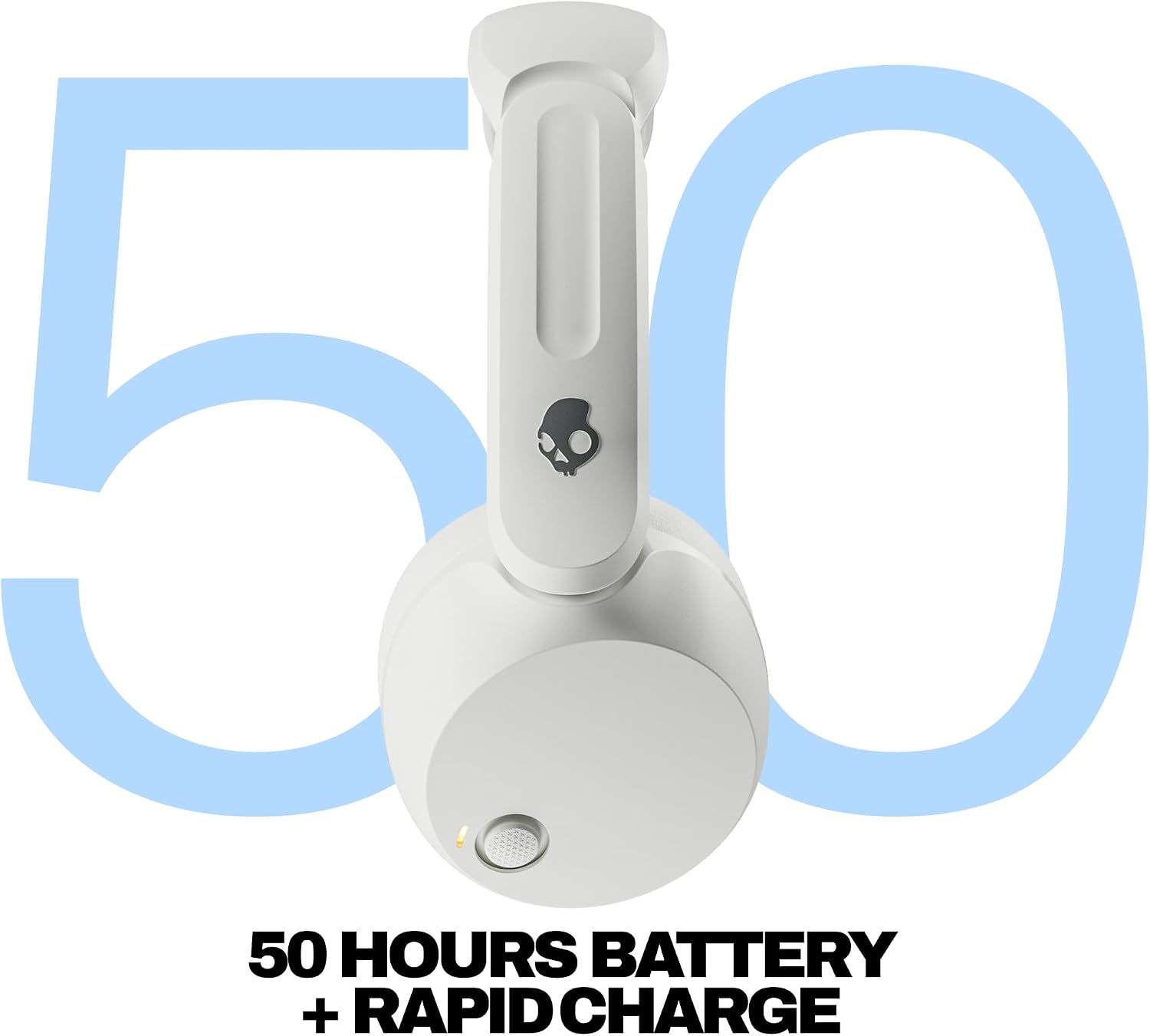 Detalle 2 de Skullcandy Icon 180 S2DTW Wireless On-Ear Headphones, Bone, 50-Hour Battery
