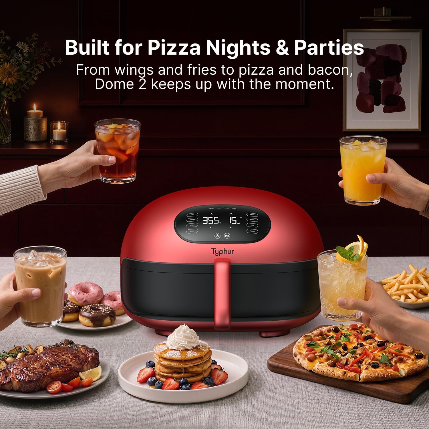 Detalle 2 de Typhur Dome 2 Large AI Smart Air Fryer with Dual Top & Bottom Heating