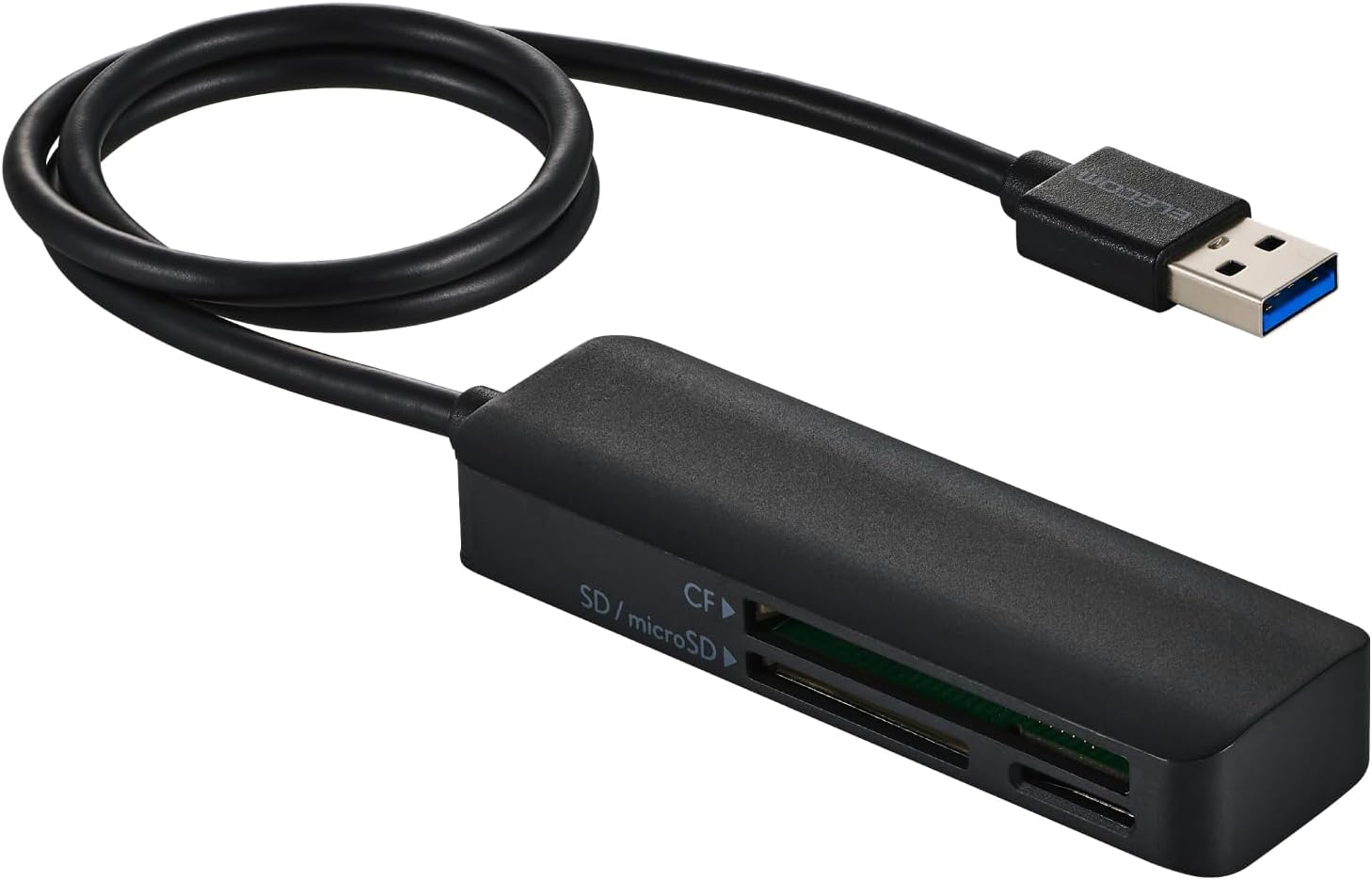 Detalle de エレコム MR3-C30EBK USB-Aカードリーダー 3スロット・USB 5Gbps・約50cmケーブル