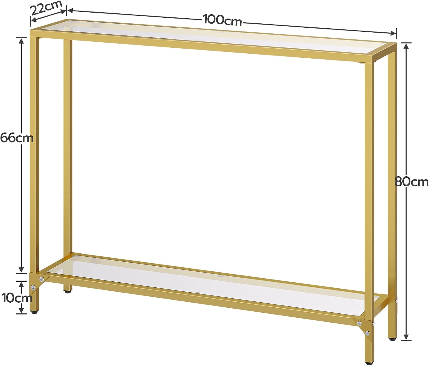 Detalle 1 de HOOBRO EGD04XG01 Consolle 100 cm vetro 4 mm